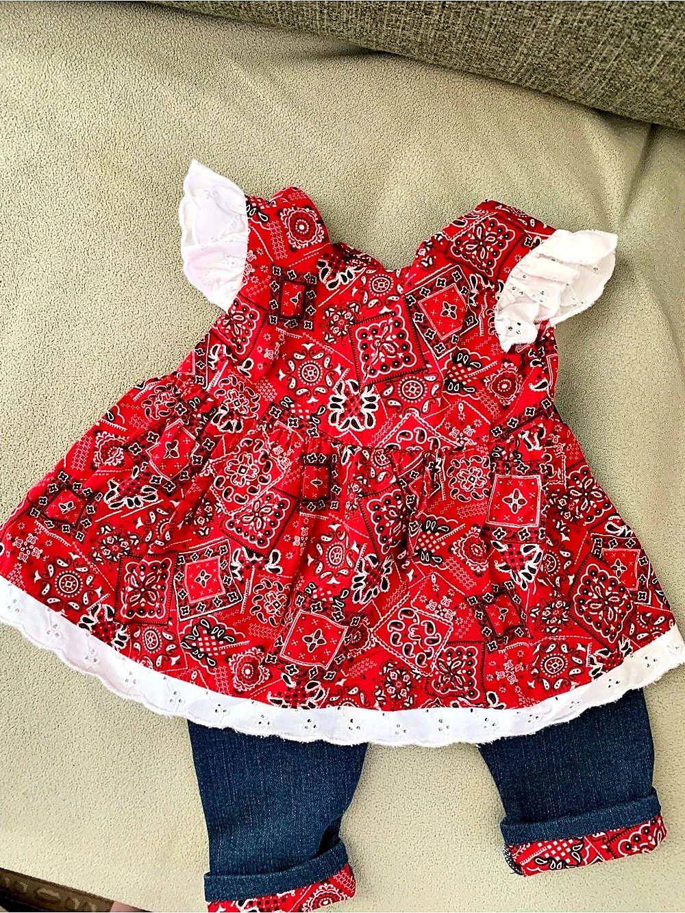 Red Bandana Print Outfit Set